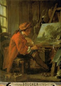 Le peintre dans son atelier